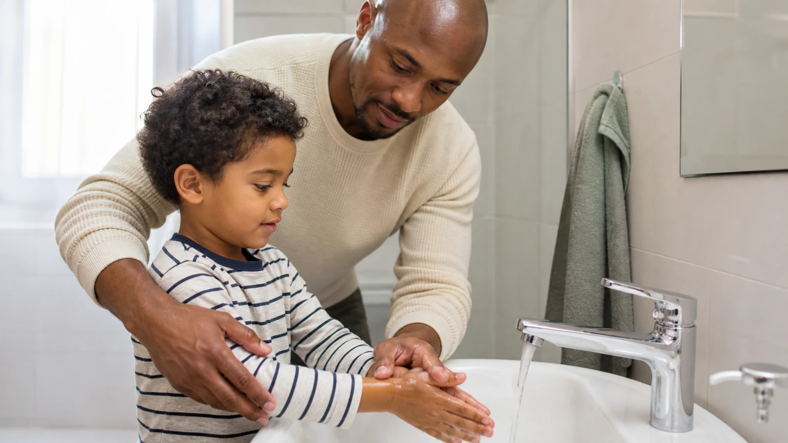 Adopter une hygiène des mains efficace : scène de prévention quotidienne