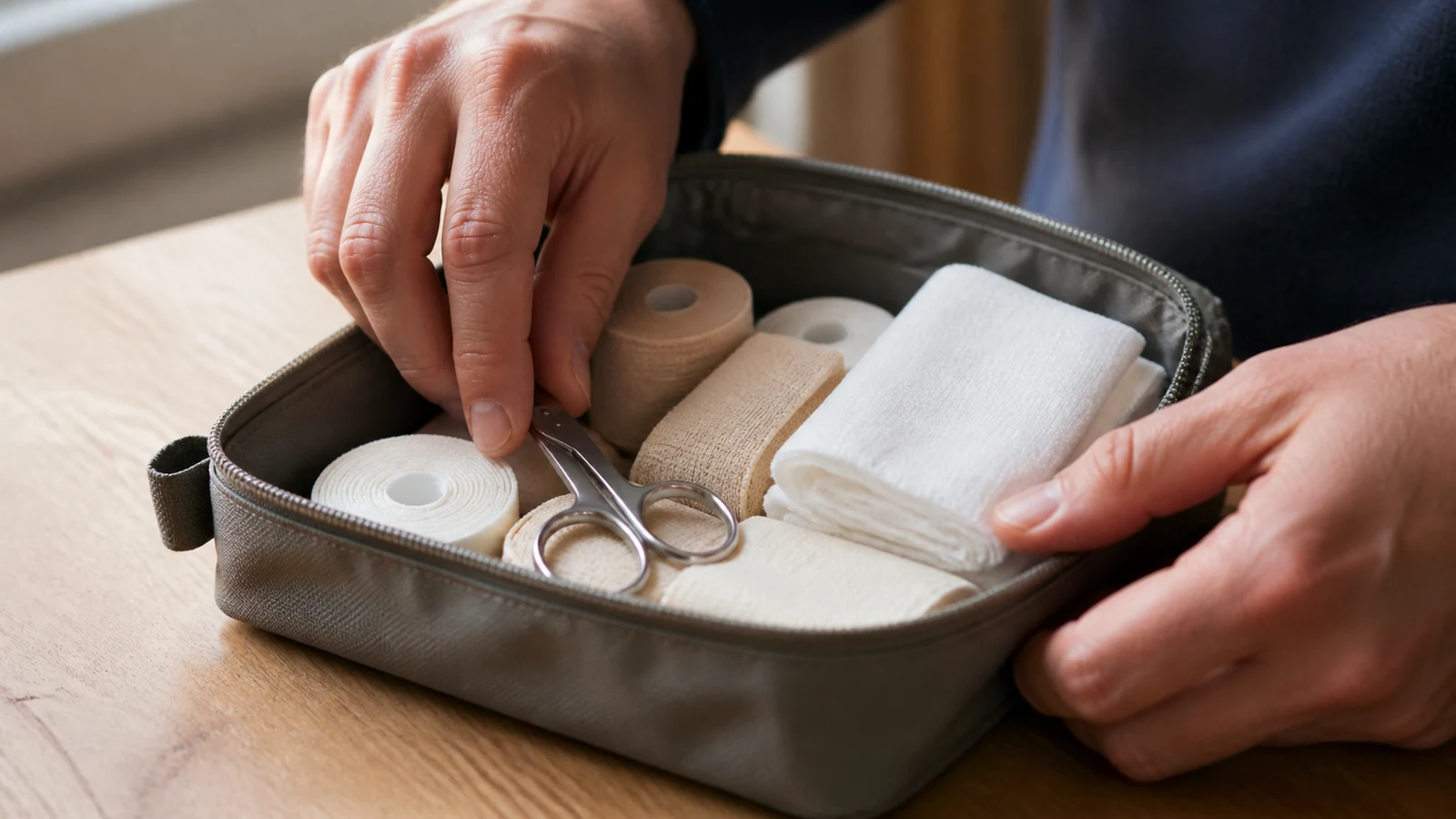 Constituer une trousse de premiers soins : scène de prévention quotidienne